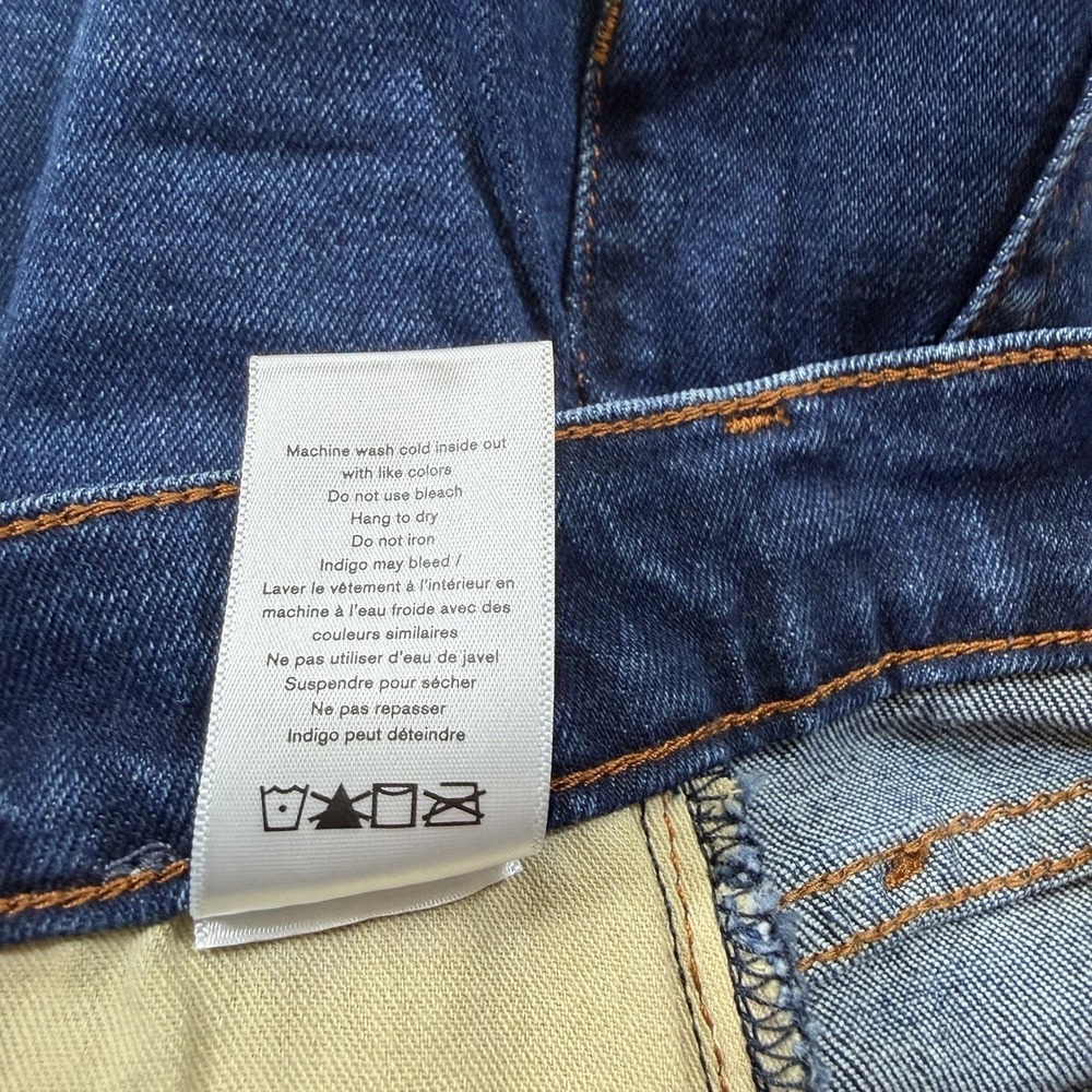 Rag & Bone Peyton Mid-Rise Bootcut Jeans Womens Size 30 Blue Raw Hem Cropped - Picture 13 of 13
